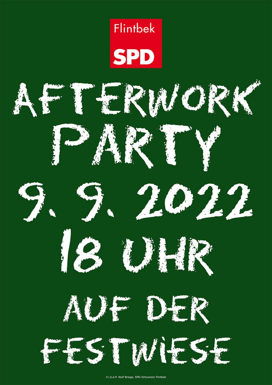 Plakat "After Work Party" 09.09.2022 um 18:00 Uhr